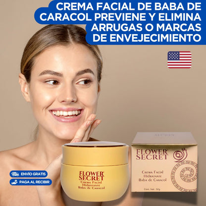 Crema Facial Baba De Caracol con efecto Anti envejecimiento e hidratación profunda🔥x 50g