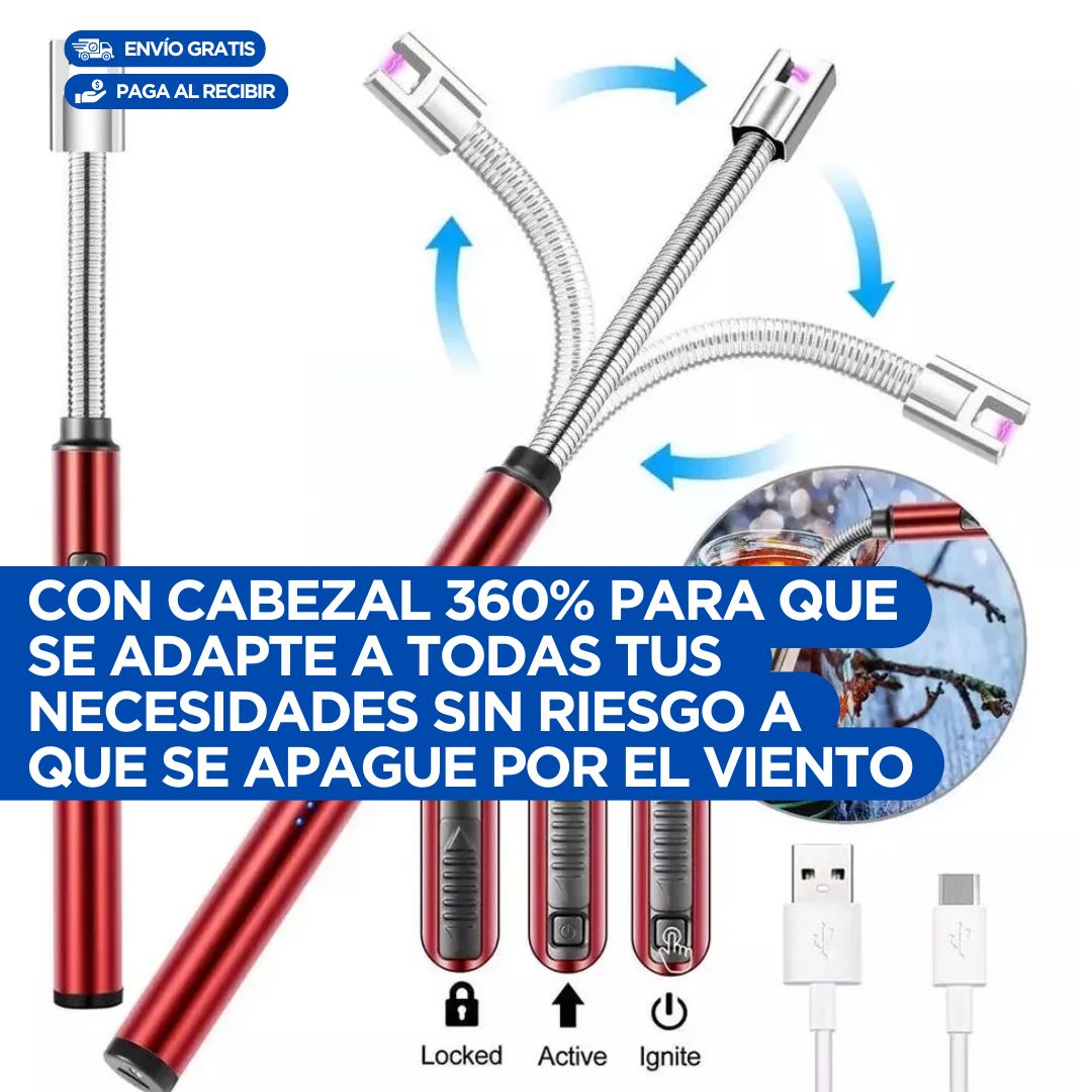 Encendedor Recargable Chispero Cocina Recargable por cable USB