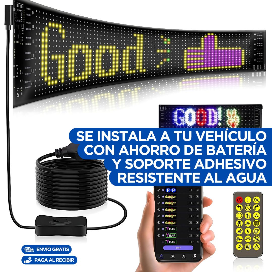 Pantalla LED programable para carro  con tamaño 16X32🔥