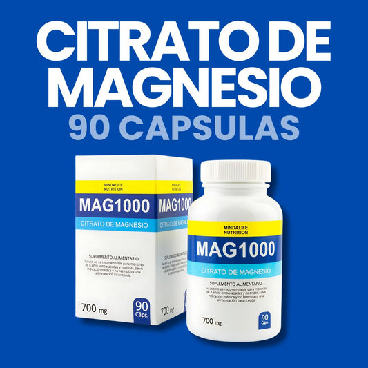 Mag 1000🔥 Citrato De Magnesio X90Cap