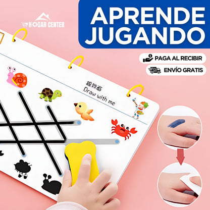 Cuaderno didáctico Montessori para niños➕Lleva GRATIS Marcadores y Borrador