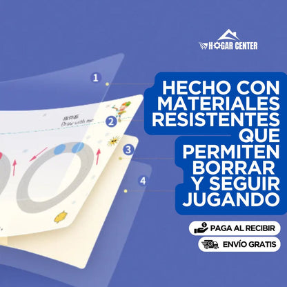 Cuaderno didáctico Montessori para niños➕Lleva GRATIS Marcadores y Borrador