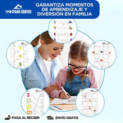 Cuaderno didáctico Montessori para niños➕Lleva GRATIS Marcadores y Borrador