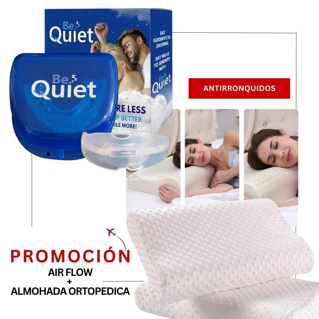 Air Flow + Almohada Ortopédica Detiene los ronquidos diseñado por medicos de Europa✅